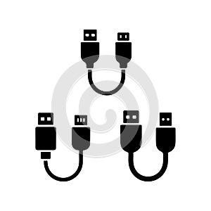 USB Cable Connection Device Icons Pack