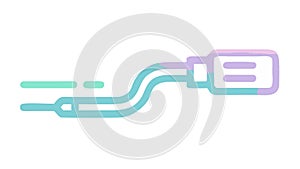 USB Cable Connection Icon. Digital Data Transfer Vector Graphic Design, vector design Generative AI