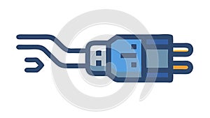 USB Cable Connector Plug Vector - Data Transfer Charging, vector design Generative AI