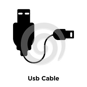 Usb Cable icon vector isolated on white background, logo concept