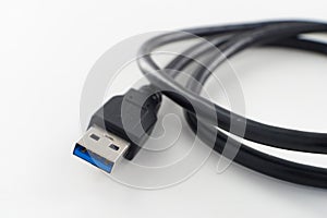 Usb3 Cable Isolated Background