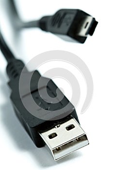 USB cable isolated on white