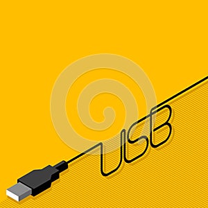 Usb cable and plug with Inscription