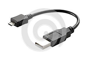 USB Cable Plug isolated on White