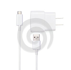 USB cable plug with USB power plug adaptor