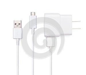 USB cable plug with USB power plug adaptor