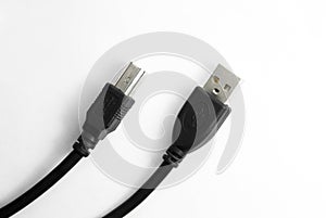 Usb cable on white