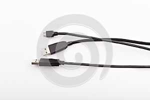 USB cable  on white background