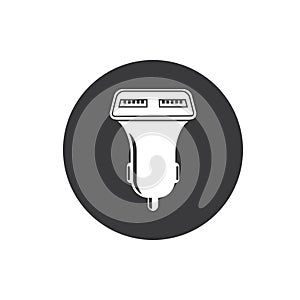 usb car charger icon vector element design template