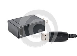 USB charger isolated on white background