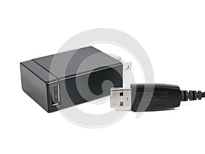 USB charger isolated on white background