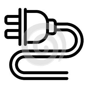 Usb charger plug icon, outline style