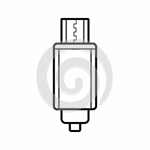 Usb Charger Type Adaptor Icon Vector