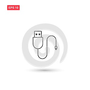 Usb charging plug vector isolated 6