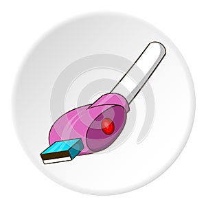 Usb cigarette charger icon, cartoon style