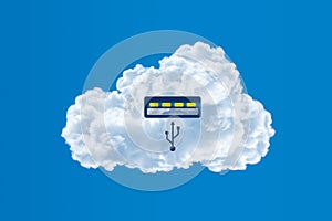 Usb cloud , Cloud computing concept