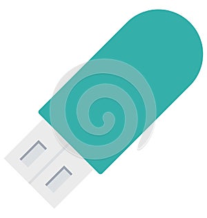 Usb Color Isolated Vector Icon that can be easily modified or edit
