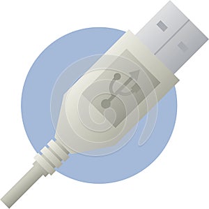 Usb computer device cable illustration