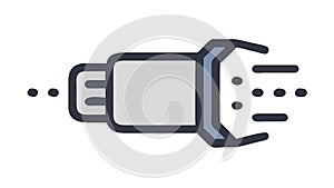 USB Connection Port, Data Transfer Device Icon, vector design Generative AI