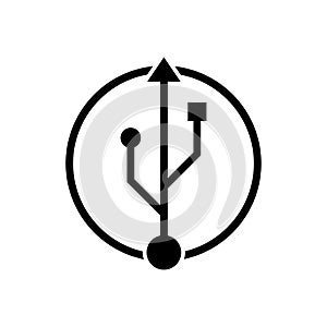 USB data transfer,cable icon