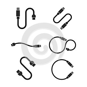 USB data transfer,cable icon