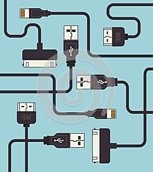 USB design, vector illustration.