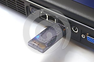 Usb dongle connected to laptop