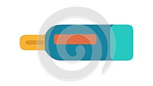 USB Drive or Flash Drive Icon - Data Storage Portability, vector design Generative AI