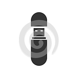 Usb drive icon in flat style. Flash disk vector illustration on white isolated background. Digital memory business concept