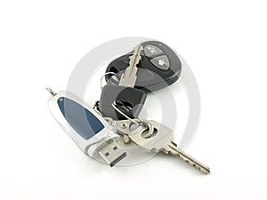 USB drive and key from car
