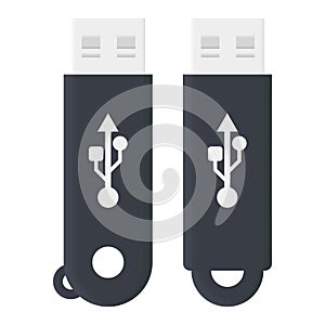 USB Flash disk Data Transfer Black Vector