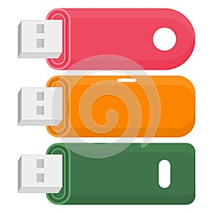 USB Flash disk Data Transfer Vector