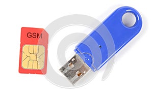 USB flash disk and sim card