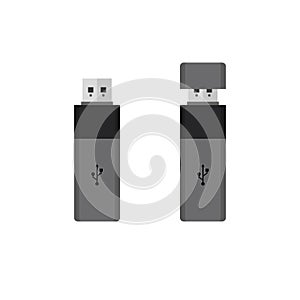 USB flash drive flat design vector illustration isolated on white background. flashdisk vector illustration