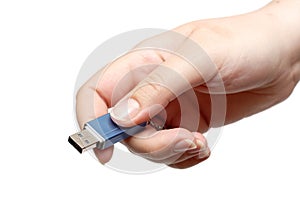 USB Flash Drive in hand