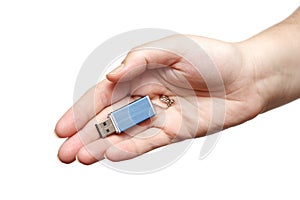 USB Flash Drive in hand