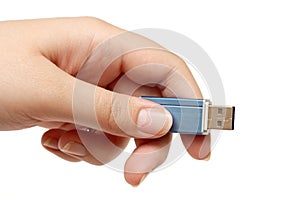 USB Flash Drive in hand