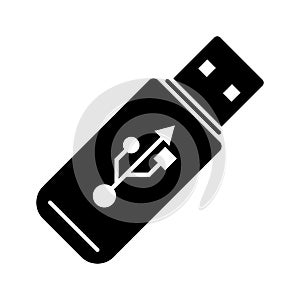 Usb flash drive icon computer device technology. Pen drive vector icon sign symbol. Vector illustration
