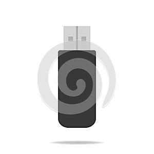 Usb flash drive icon isolated on white background. Vector illustration for design.