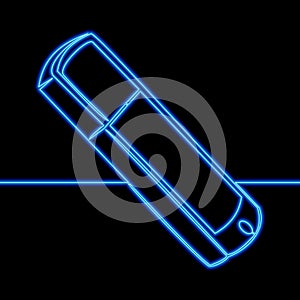 USB Flash Drive icon neon glow vector concept