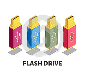 USB Flash Drive icon, vector symbol.