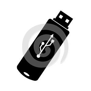 USB flash drive icon on white