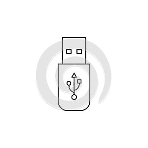 Usb flash drive line icon, memory stick icon. usb Icon. Flash memory symbol, web and computer