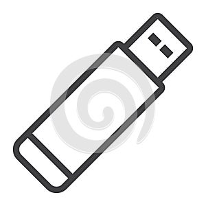 Usb flash drive line icon, web and mobile, memory