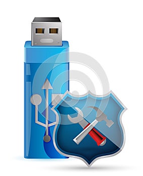 USB Flash Drive with Shield