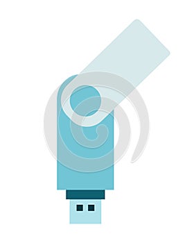 USB flash drive vector icon flat isolated