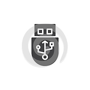 USB flash drive vector icon