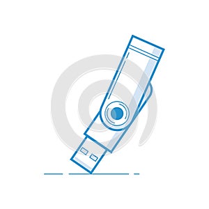 Usb flash drive. Vector illustration decorative background design