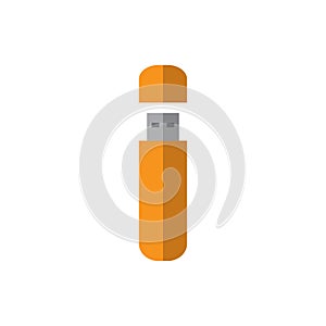 Usb flash drive vector isolated on white