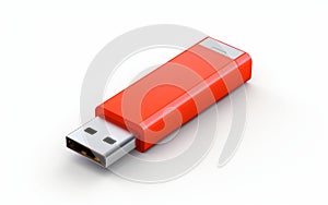 USB Flash Drive on White Background